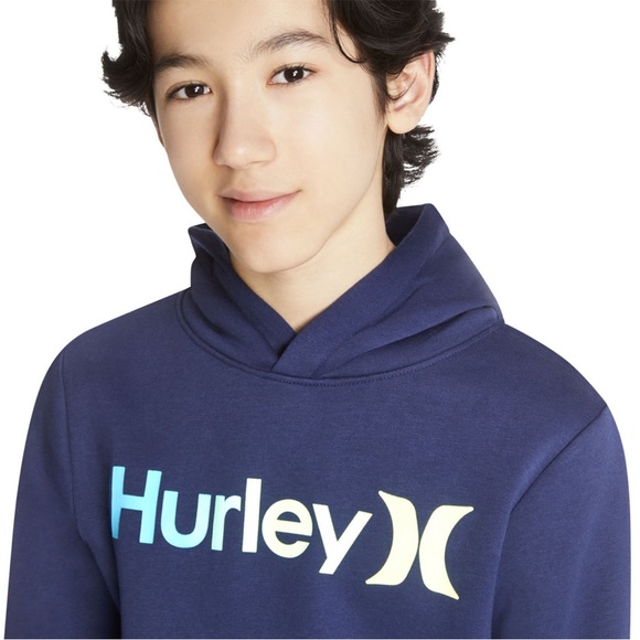 *Final Price* NEW Hurley Boys 2-Pack Hoodie/Shirt Set, Blue/Lt Gray, Size 5/6 - Picture 5 of 13
